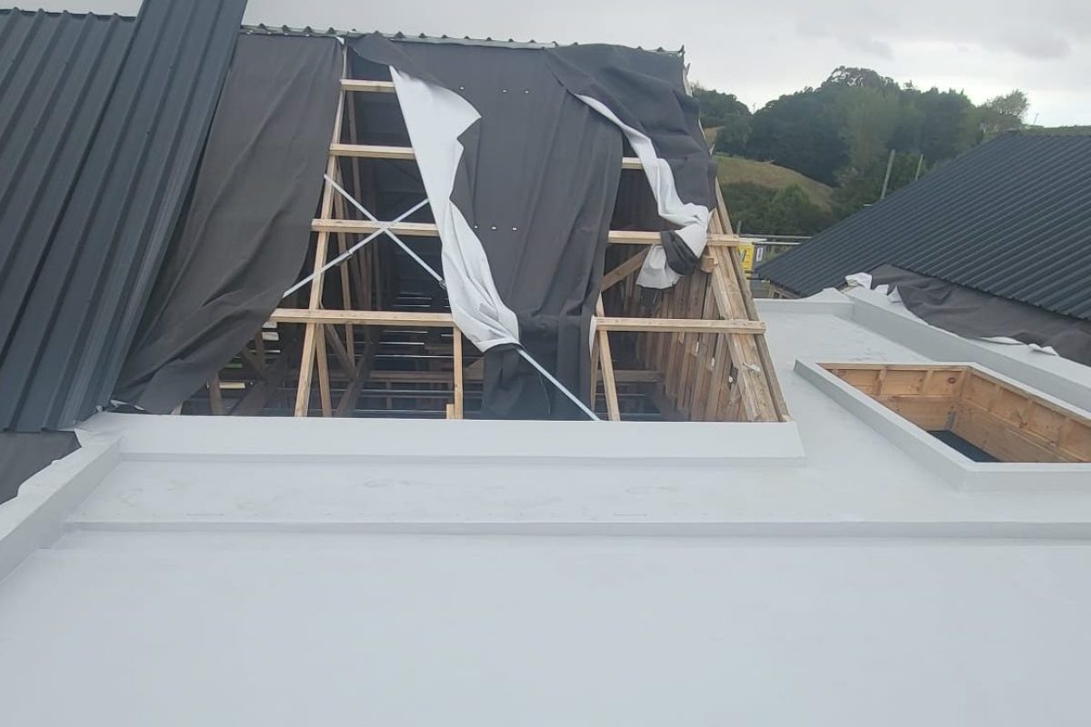 Single Ply TPO Roof.